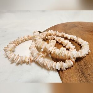 Vintage Natural Shell Chip Beaded Necklace